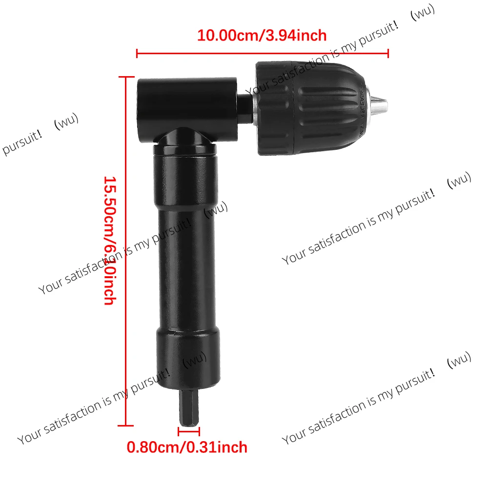 Aluminum Alloy Right Angle Electric Drill Chucks Device Narrow Spacing Drilling Tool 90 Degree Corner Tool Turning Tool Adapter