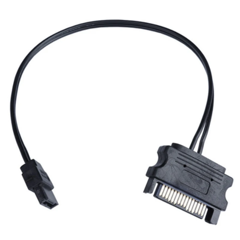 J78A Sa-ta Power Adapter Cable, Male 15-Pin to 6-Pin Slim line Power Adapter Cord for DVD Drive Power Supply 8.7in