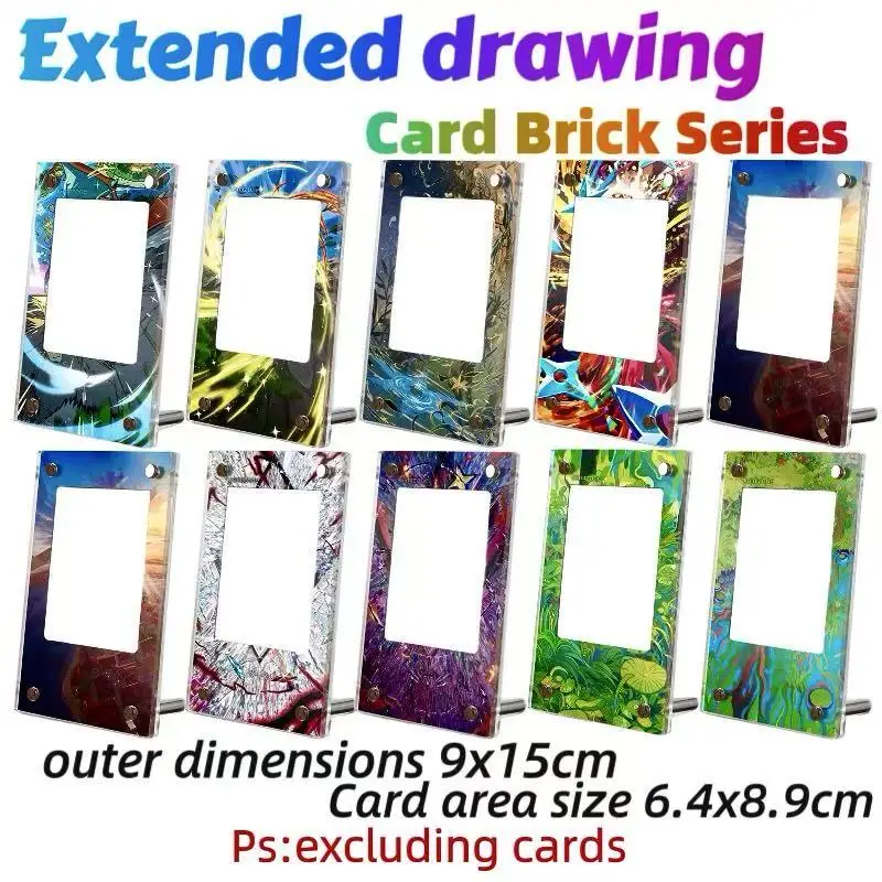 

Hot Pokemon Display Stand Mew Magikarp Akari Cynthia Miriam EX Acrylic Card Brick Photo Frame PTCG Gifts Toy Not Include Cards