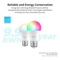 SONOFF Ewelink B02-BL-A60 WiFi Smart LED Bulb E27 RGBCW Dimmable Light Bulb Timing Smart Home Control via Alexa Google Home