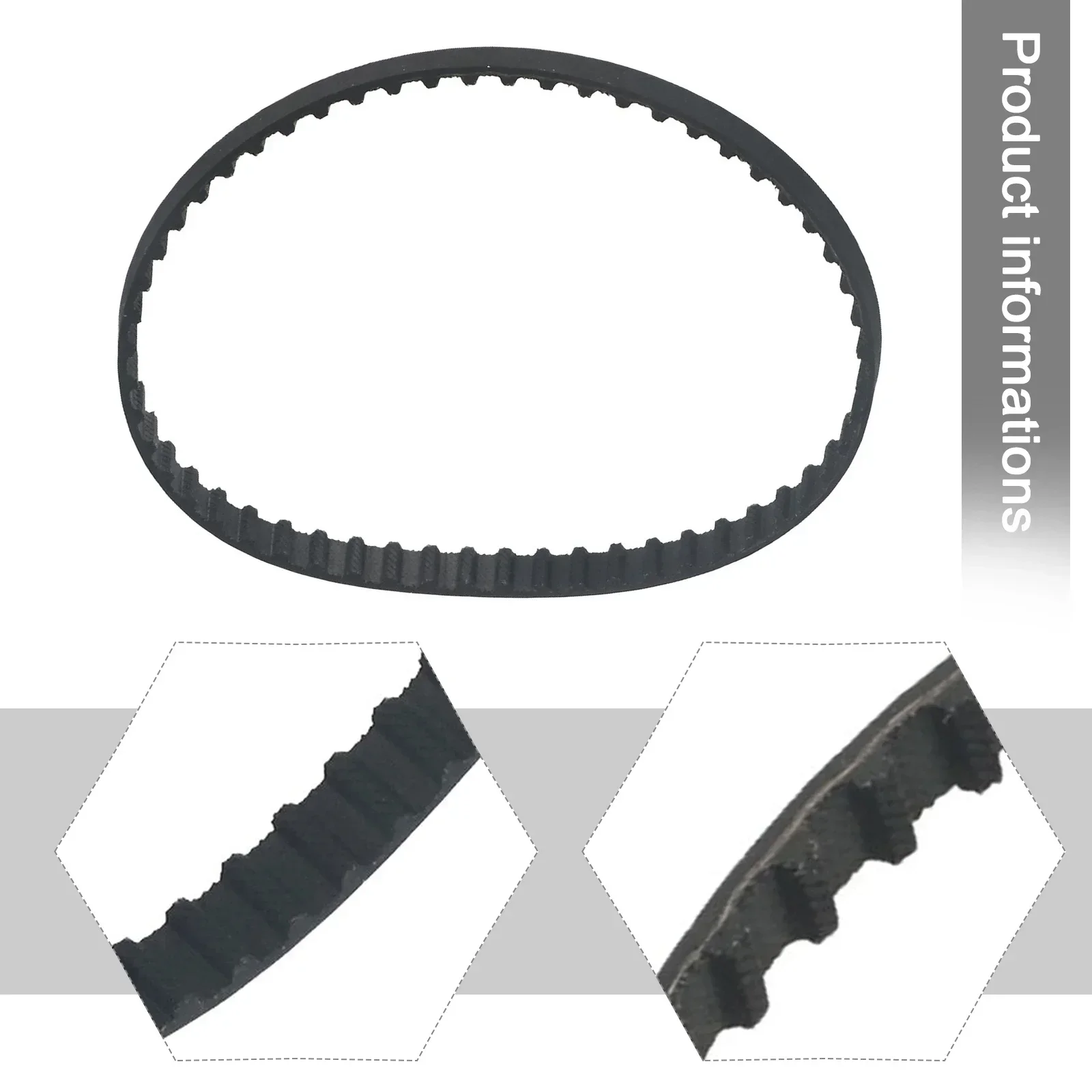 Schwarzer XL-Zahnriemen 110XL031 55 Zähne Gummi zum Schleifen und Polieren von Werkzeugen für Black Decker 429964 -3 Zubehör für Schleifmaschinen