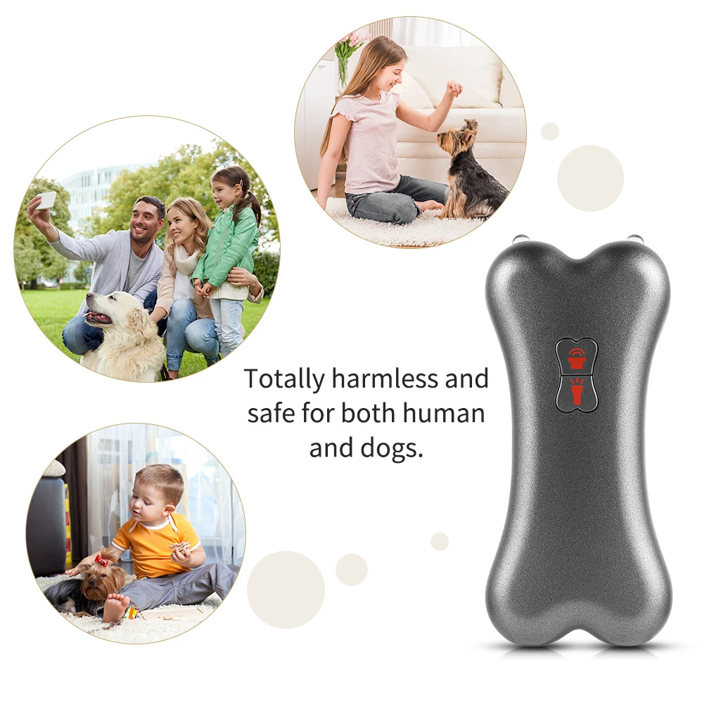 2024 Ultrasonic Handheld Dog Repellent Infrared Dog Deterrent 2 In 1 Pet Trainer With Flashlight Anti Barking Device