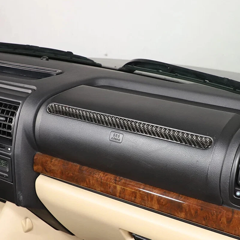 L/RHD For Land Rover Discovery 2 LR2 1998-2003 Soft Carbon Fiber Car Passenger Side Groove Panel Trim Sticker Car Accessories