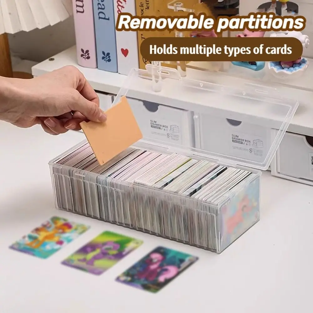 New Large Capacity Card Storage Box with Lid Dustproof Data Cable Organizer Division Box