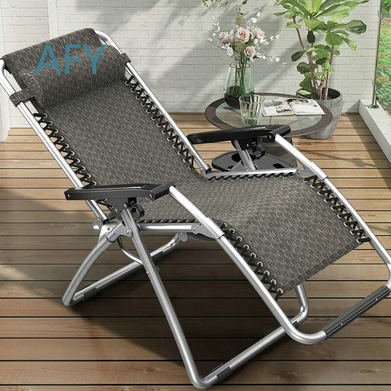 Modern Design Outdoor Indoor Portable Folding Comfortable Metal Chaise Recliner Lounge Zero Gravity Chair for Adults for Home