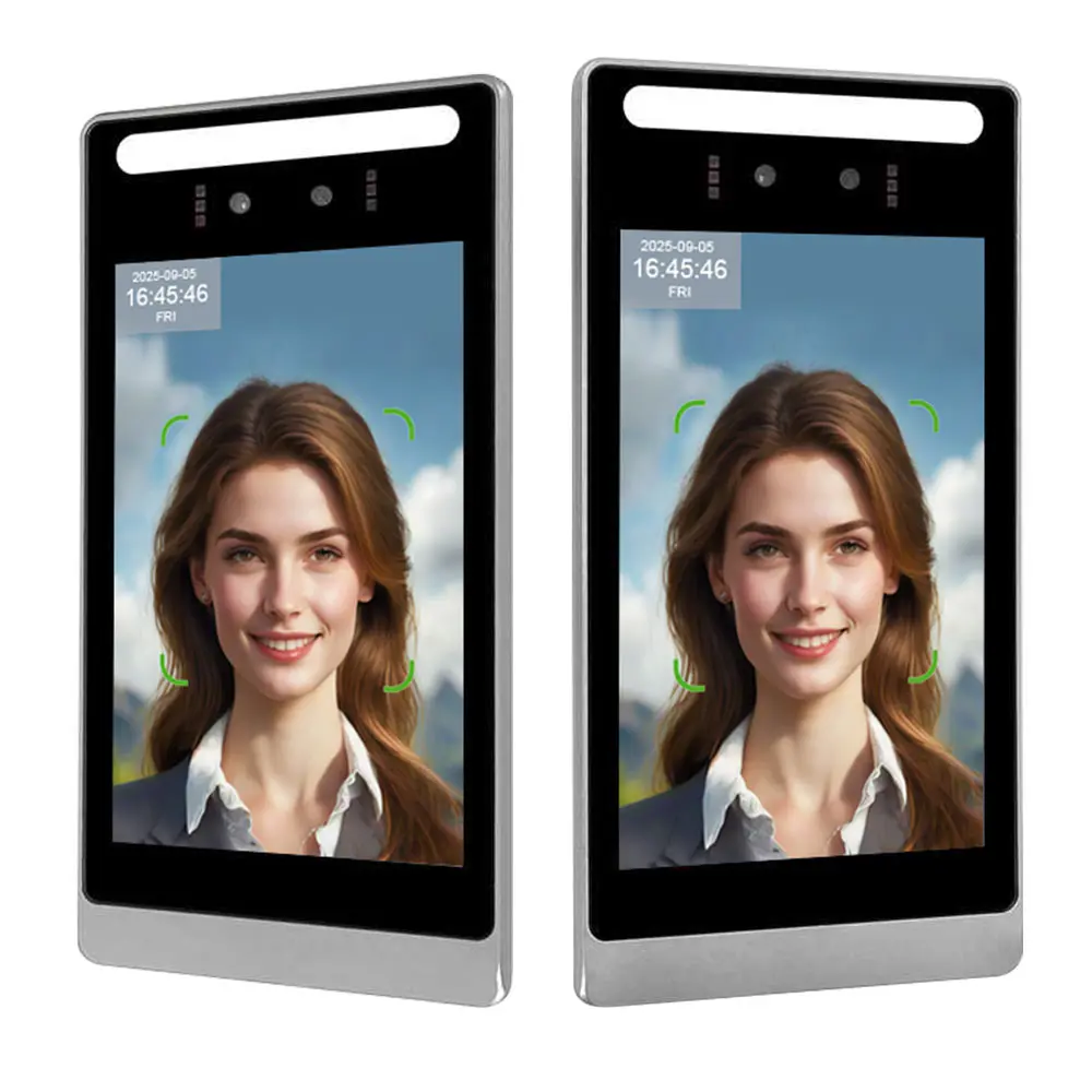 Android 11 APK Touch Screen Biometric  Palm Vein Face Recognition Time Attendance Access Control System 4G GPS
