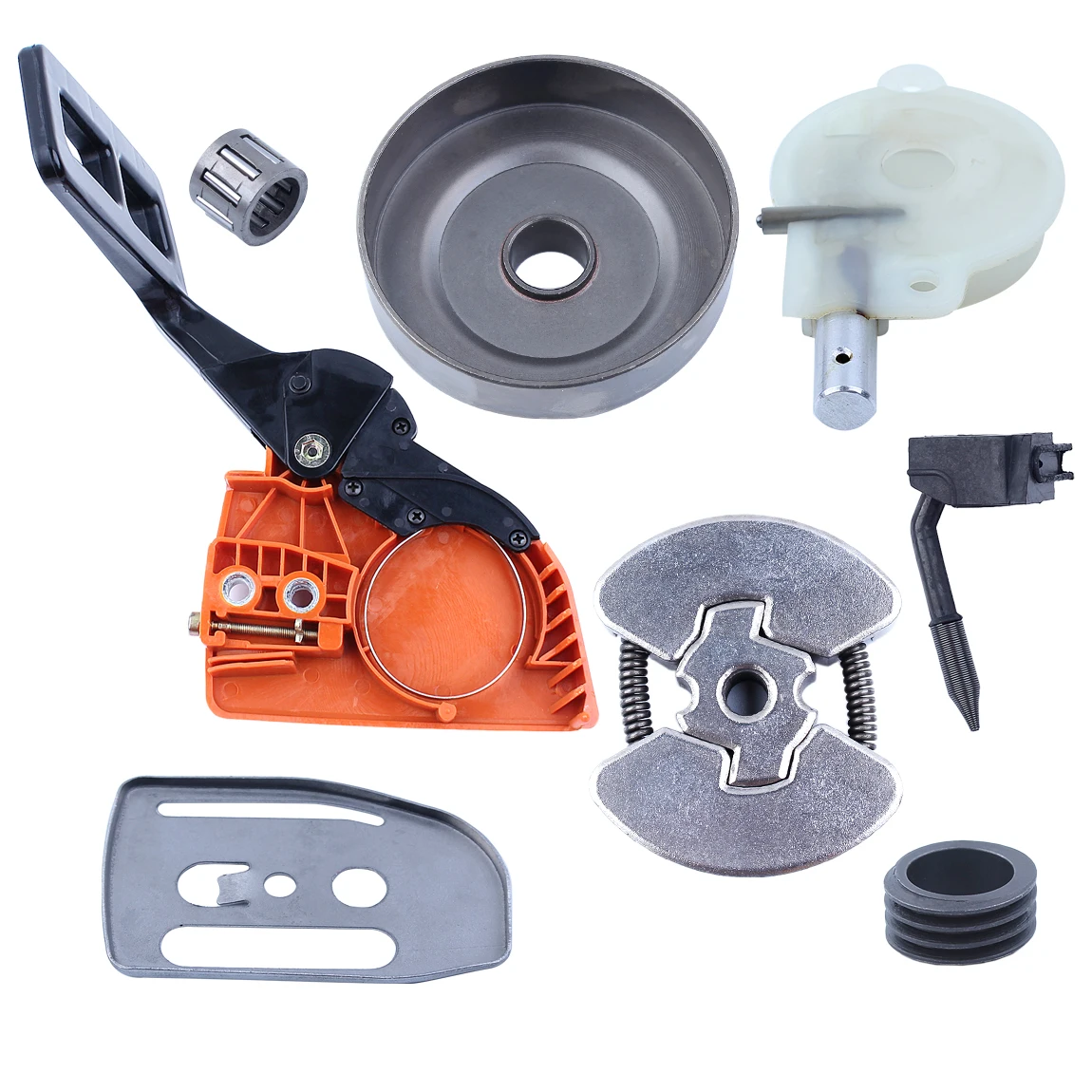 Chain Brake Sprocket Cover Clutch Drum Oil Pump Kit For Husqvarna 136 137 141 142 Chainsaw Handle Guard Worm Gear Bar Plate