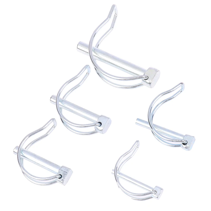 

10pcs M4.5 M6 M8 M10 Safety Pin Bicycle Stroller Cargo Boat Hitch Hook Clip Spring Pin Double-line Lock Pin Ear Hardware