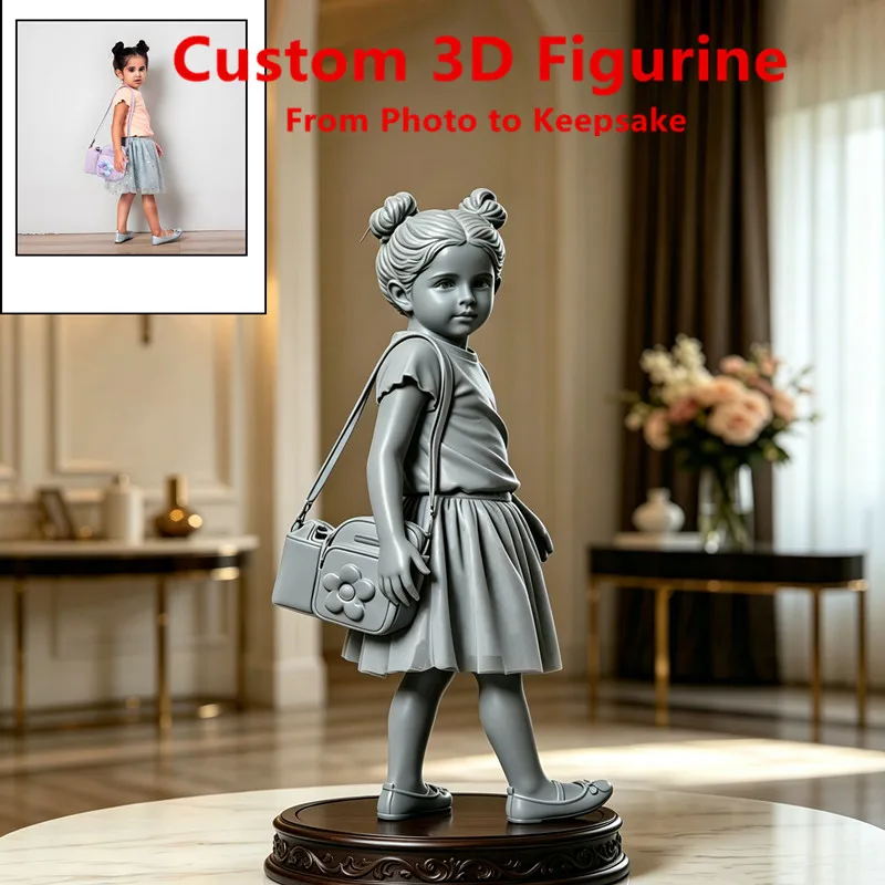 Custom Photo 3D Printed Bust Portrait, Personalized 3D Head Sculpture, One-of-a-Kind Memorial & Birthday Gift