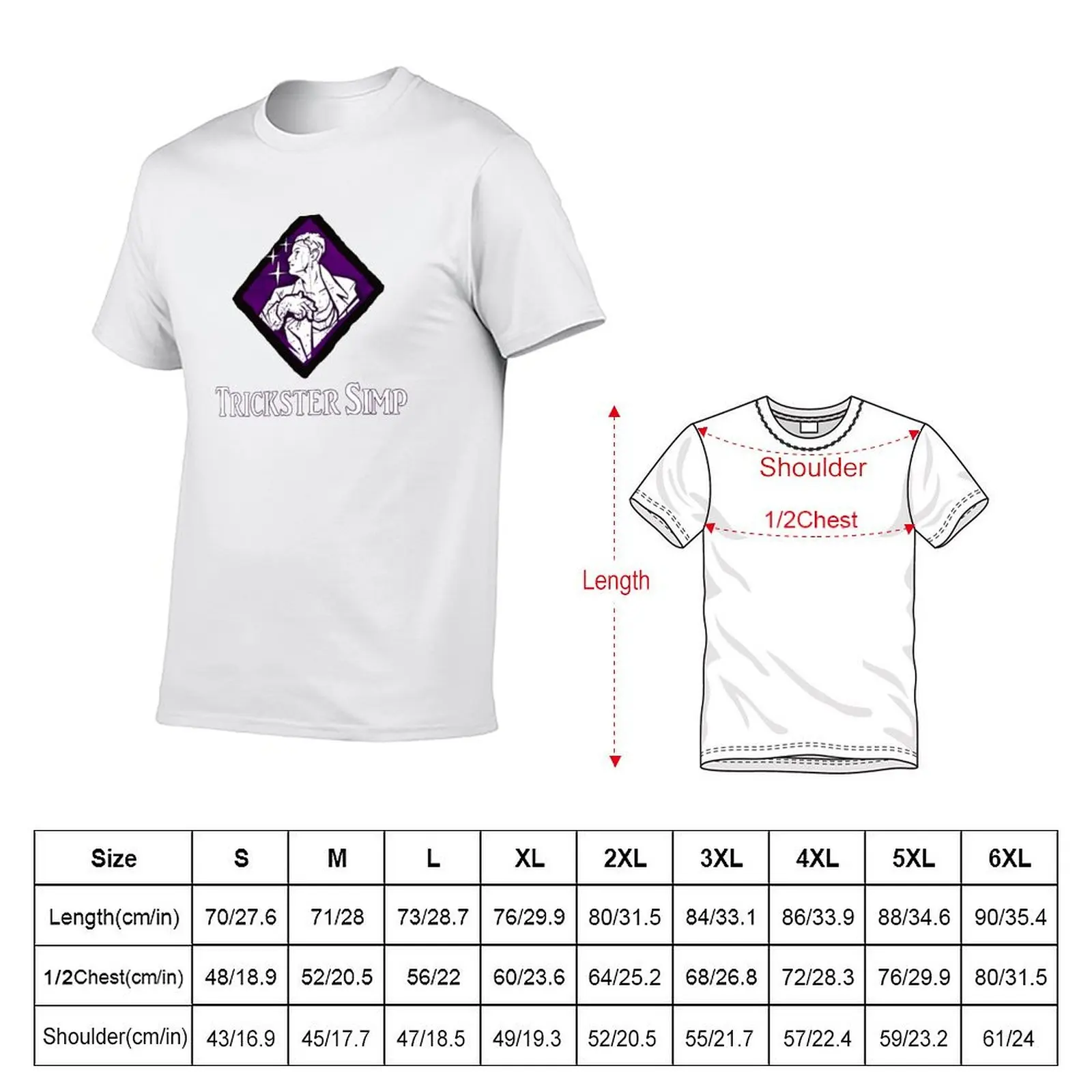 Trickster Simp, HQ Diamond Perk Inspired Splash Art T-Shirt Anti-Pilling Casual T-Shirt