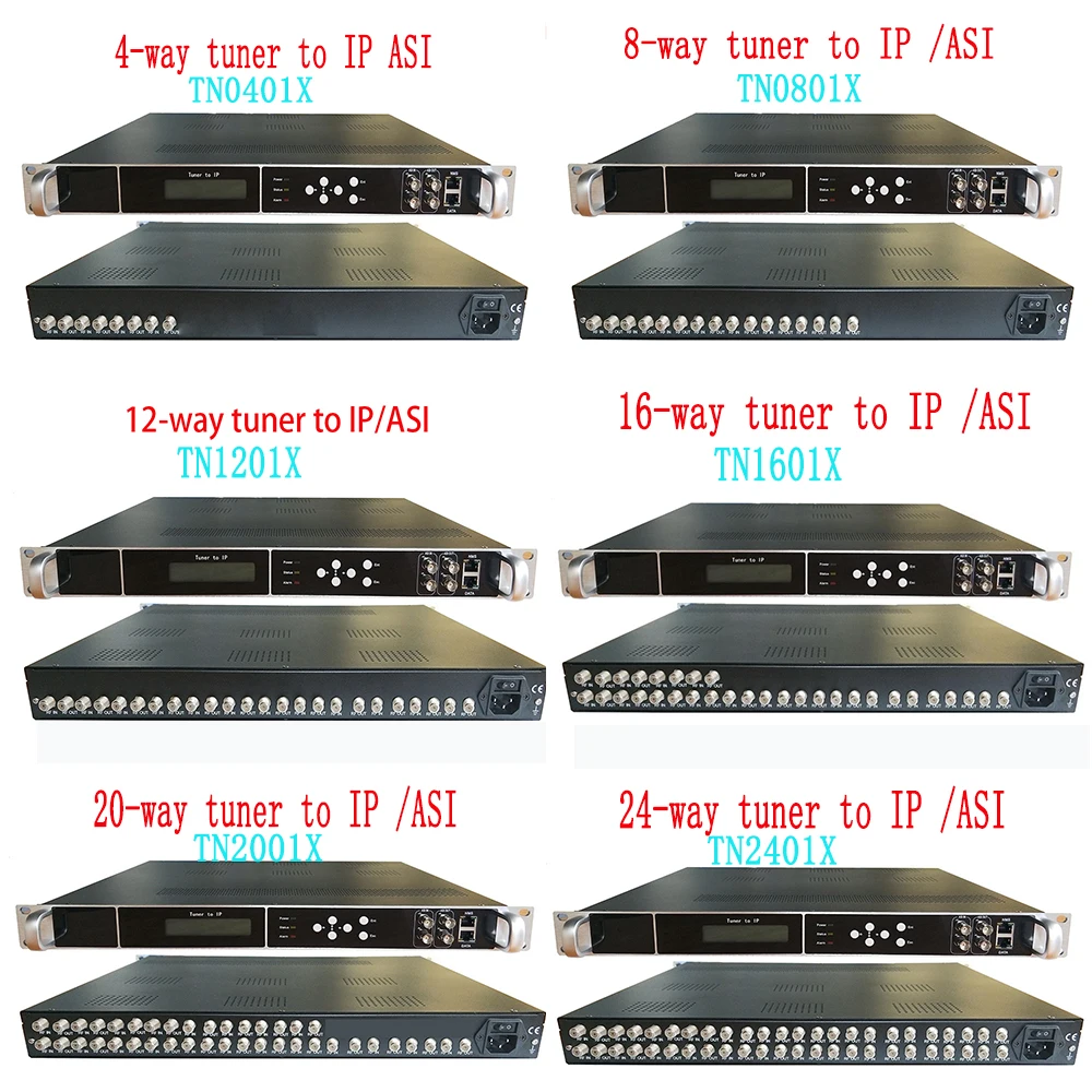 Digital IP Satellite Receiver   to IP DVB Gateway for Systems with 24-Channel Tuner UDP/RTP Protocol Web NMS Management