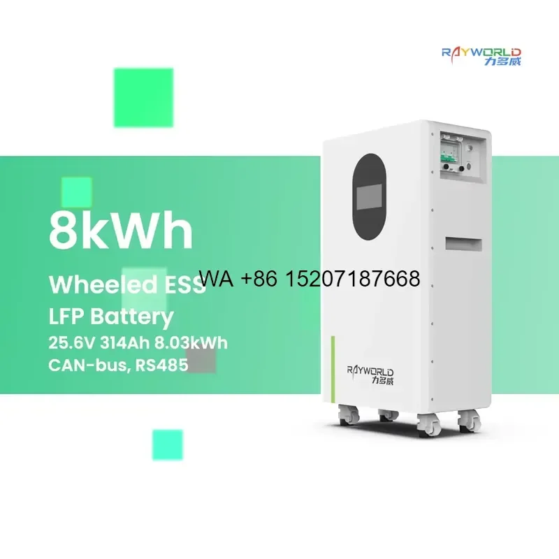 Wmwmnu for Energy Storage System 25.6V 314Ah 8Kwh Home Standing With Wheels LiFePO4 Lithium Ion Battery for Home