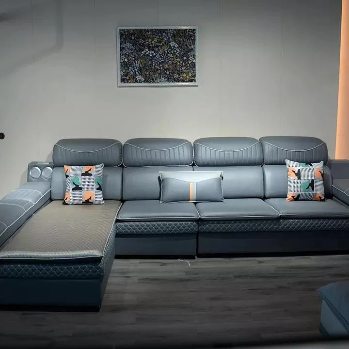

#Living Room Sofa Smart Furniture USB Charging Port Function L-shaped Sofa