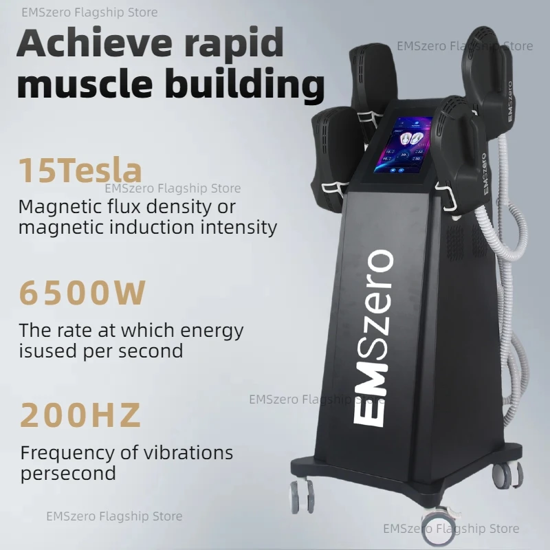 

EMSzero Body Sculpt Electromagnet Slimming 6500W High Power 4 Handles Reducing Fat Machine Beauty Salon New EMS zero Weight Loss