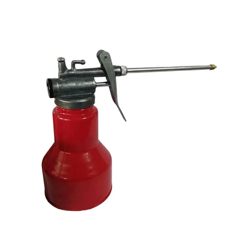 250/400ml High Pressure Pump Oiler Can Pot Lubrication Motorcycle Repairing Metal Oiler Oil Can Bottle for Application Home Auto