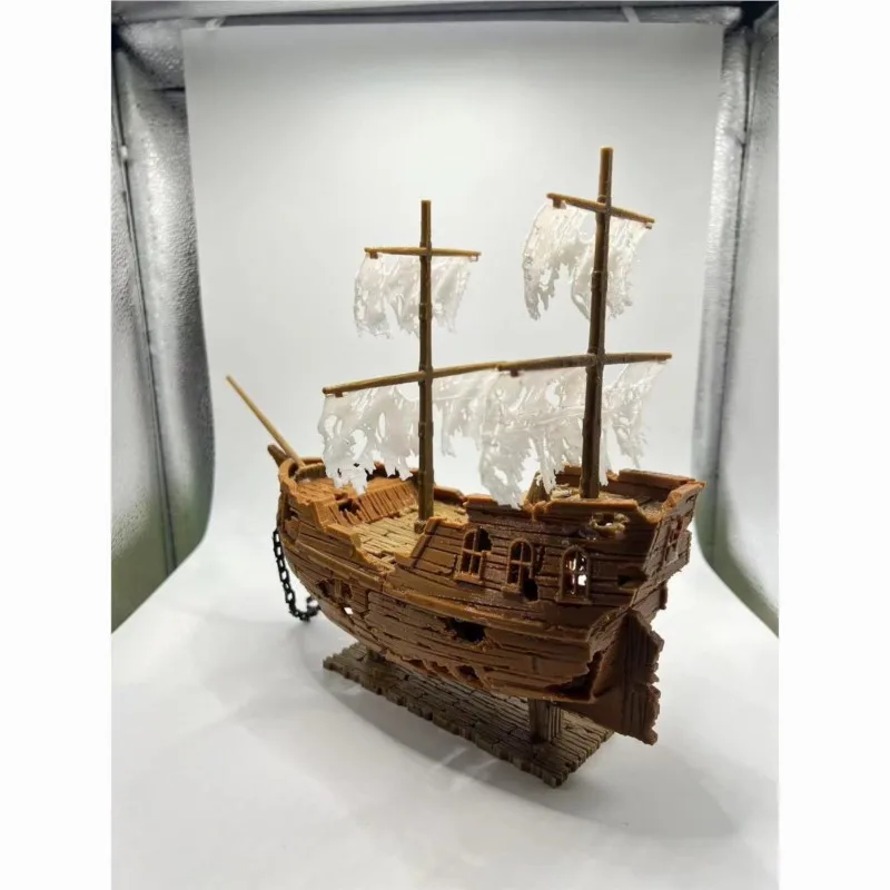 

Fish Tank Multi functional Simulation Ship Shaped Decorative Ornament Fish Tank Ship Landscape Ornament Landscape Ornament LI587