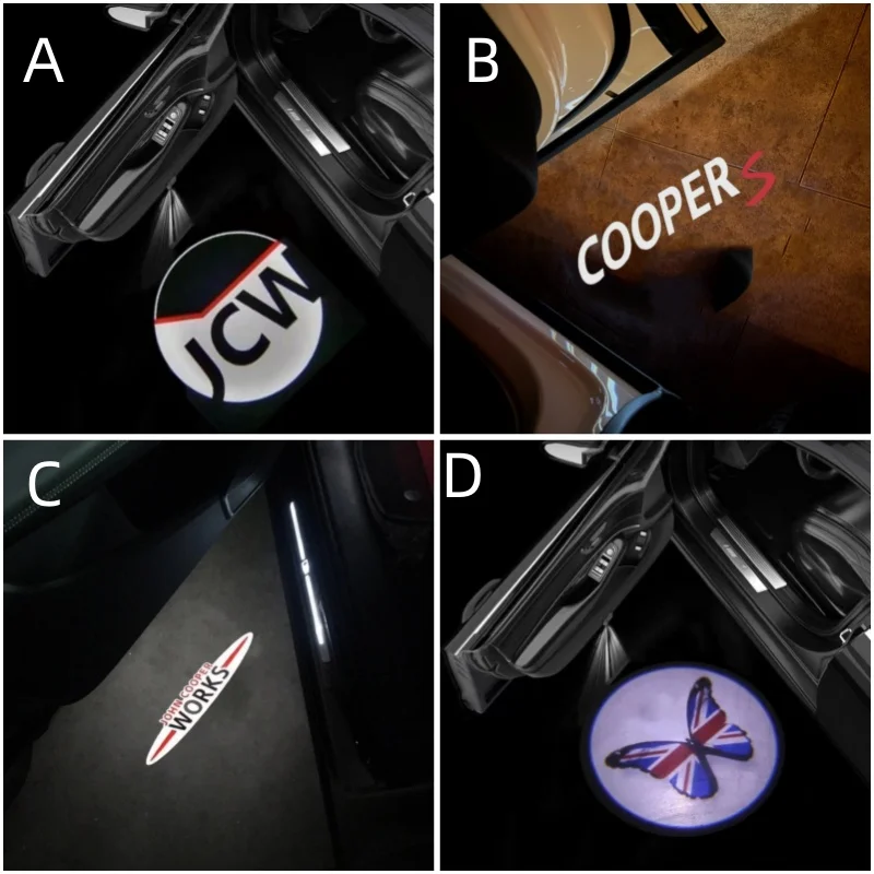 

Led Car Door Logo Light HD Laser Lamp For MINI Cooper One S JCW R55 R56 R60 F55Countryman Clubman Welcome Light Decorative Lamp