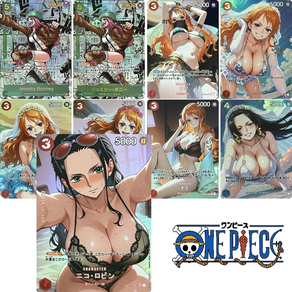 อะนิเมะการ์ด ONE PIECE Nami Nico Robin ความงาม Loli Bronzing เนื้อเกมของเล่นคอลเลกชันการ์ดวันเกิดคริสต์มาสของขวัญ
