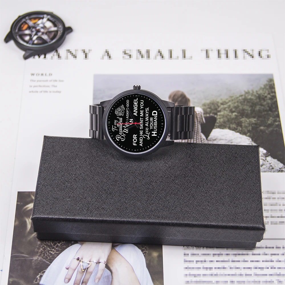 นาฬิกาข้อมือผู้ชายหรูหรา หน้าปัด 45/38 มม. สีโรสโกลด์ พร้อมกล่องนาฬิกา นาฬิกาข้อมือผู้ชายระดับไฮเอนด์ สีดำ ของขวัญสำหรับผู้หญิง