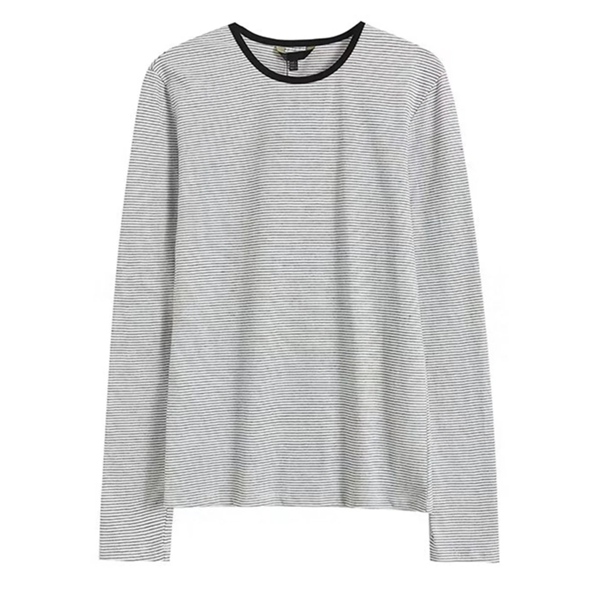 

Dave&Di 2024 Spring Long Sleeve Tshirt Fashion Ladies Nordic Minimalist Striped Basic T-shirt Woemn Top