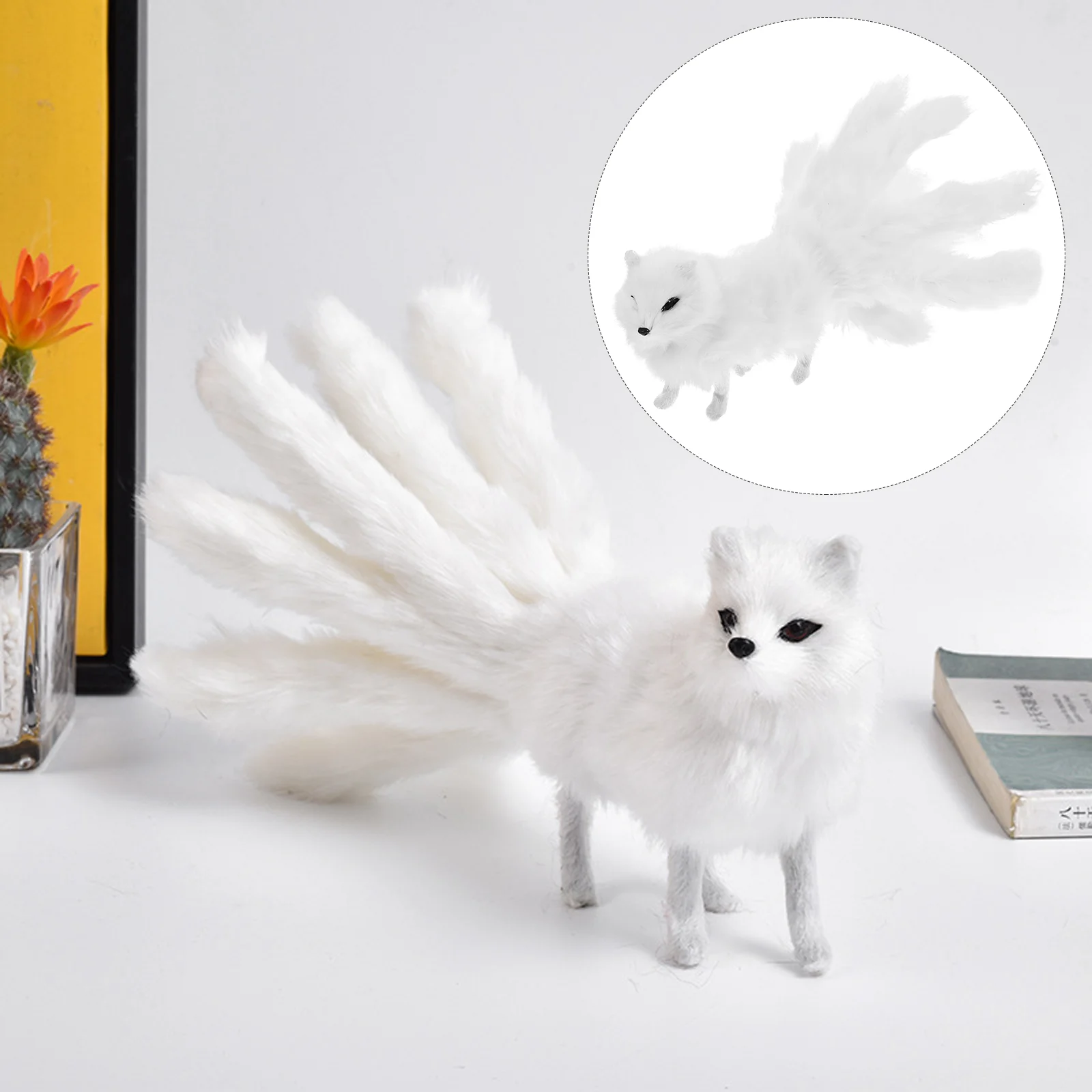 

Small Foxes Outdoor Play Toys For Kids Reusable Ornament Plush Foxes Cartoon Animal Home Decors Artificial Fur Toys Lovely Fine