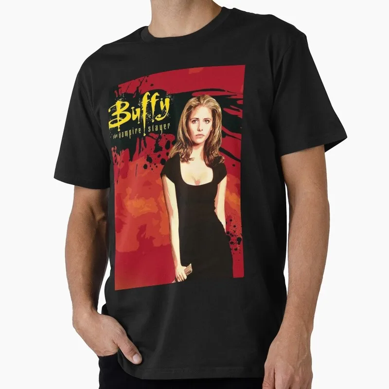 Buffy Inspired Graphic T-Shirt, 0811 Vintage Vampire Slayer Print Tee