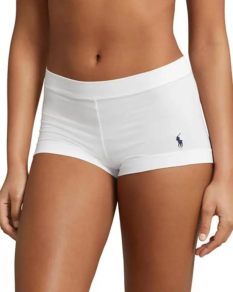 Pantalones cortos de talle medio con diseño de nubes blancas para niña de Polo Ralph Lauren