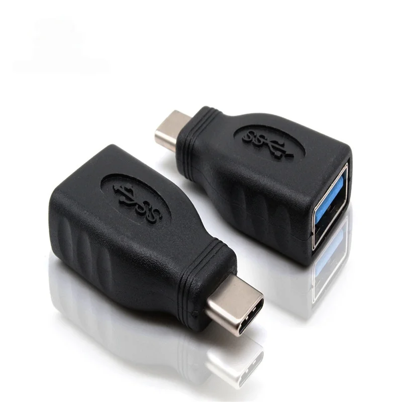 USB 3.1 Type C OTG adapter USB-C Male Connector to USB3.0 Female OTG Data Adapter Black for Macbook & Chromebook & Cell Phone