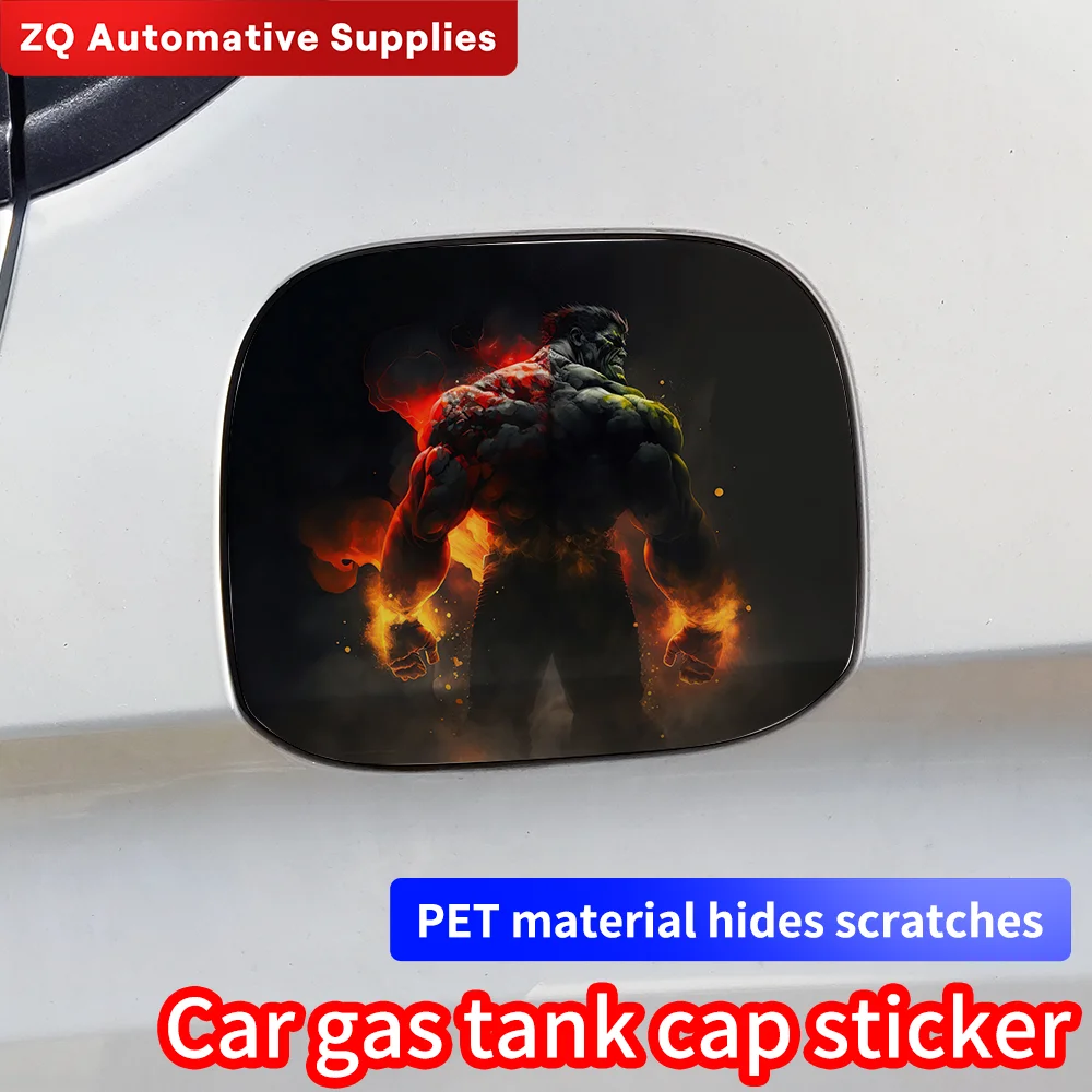 

Anime Hulk Car Stickers Car Fuel Tank Cap Sticker Decoration Trim Cover Waterproof Sunscreen Vinyl Decal Accessories