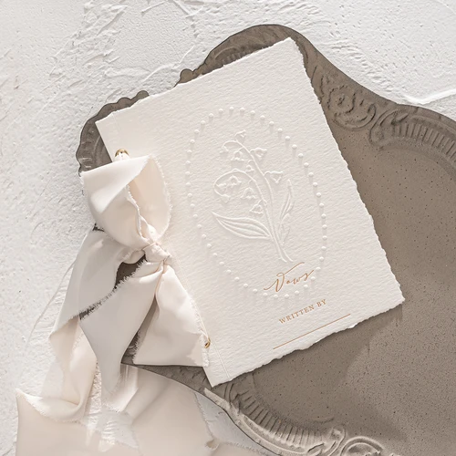 결혼식 서약 책 카드 세트 오목한 볼록 디자인 장식 선물 벨 오키드 