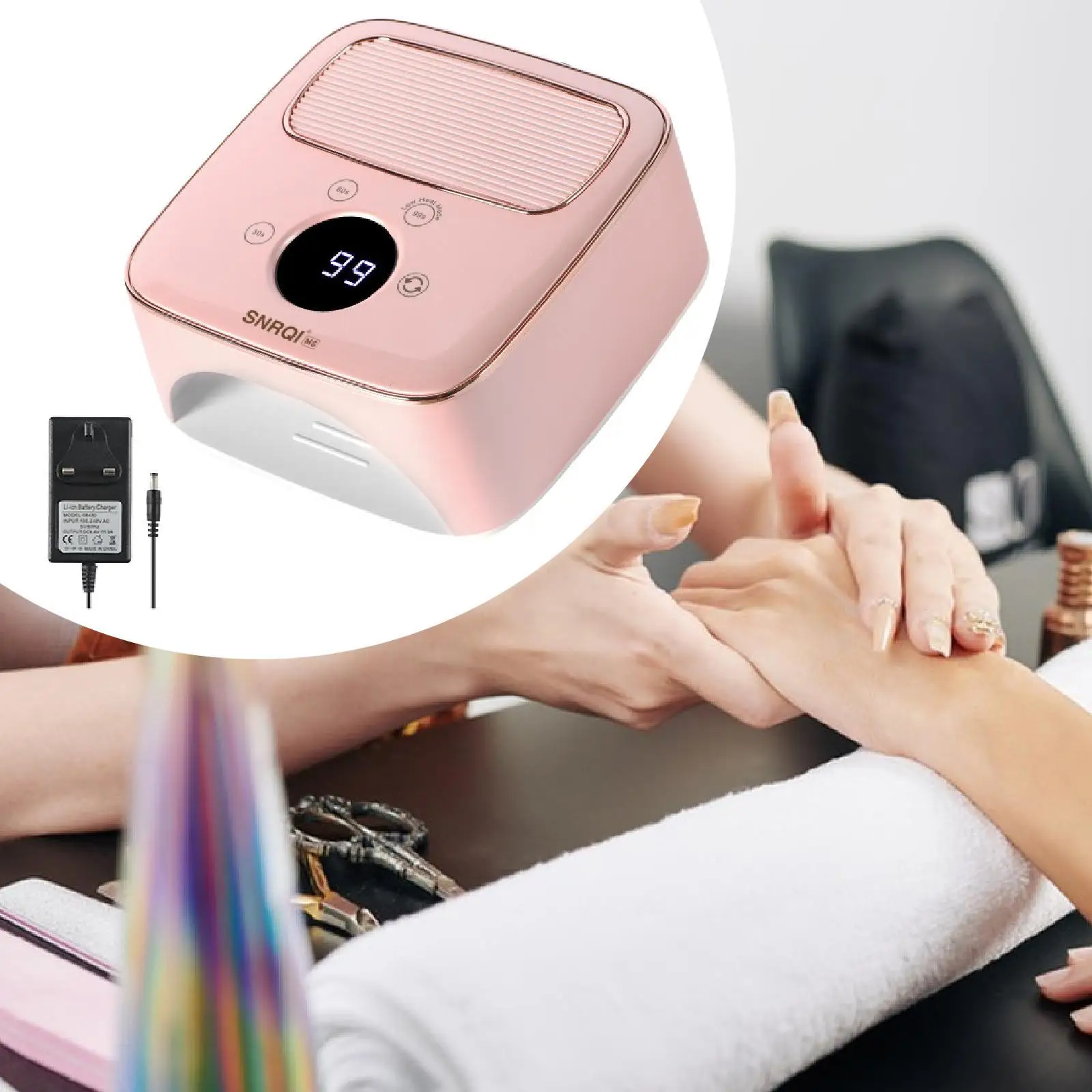 مصباح أظافر محمول بقدرة 48 وات مع 36 خرزة، أداة مانيكير سريعة الجفاف لصالون المنزل بنفسك
