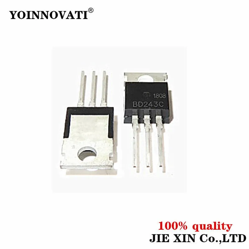 10PCS BD243C BD243 100V 6A TO-220 Bipolar Transistors NPN General Purpose new original