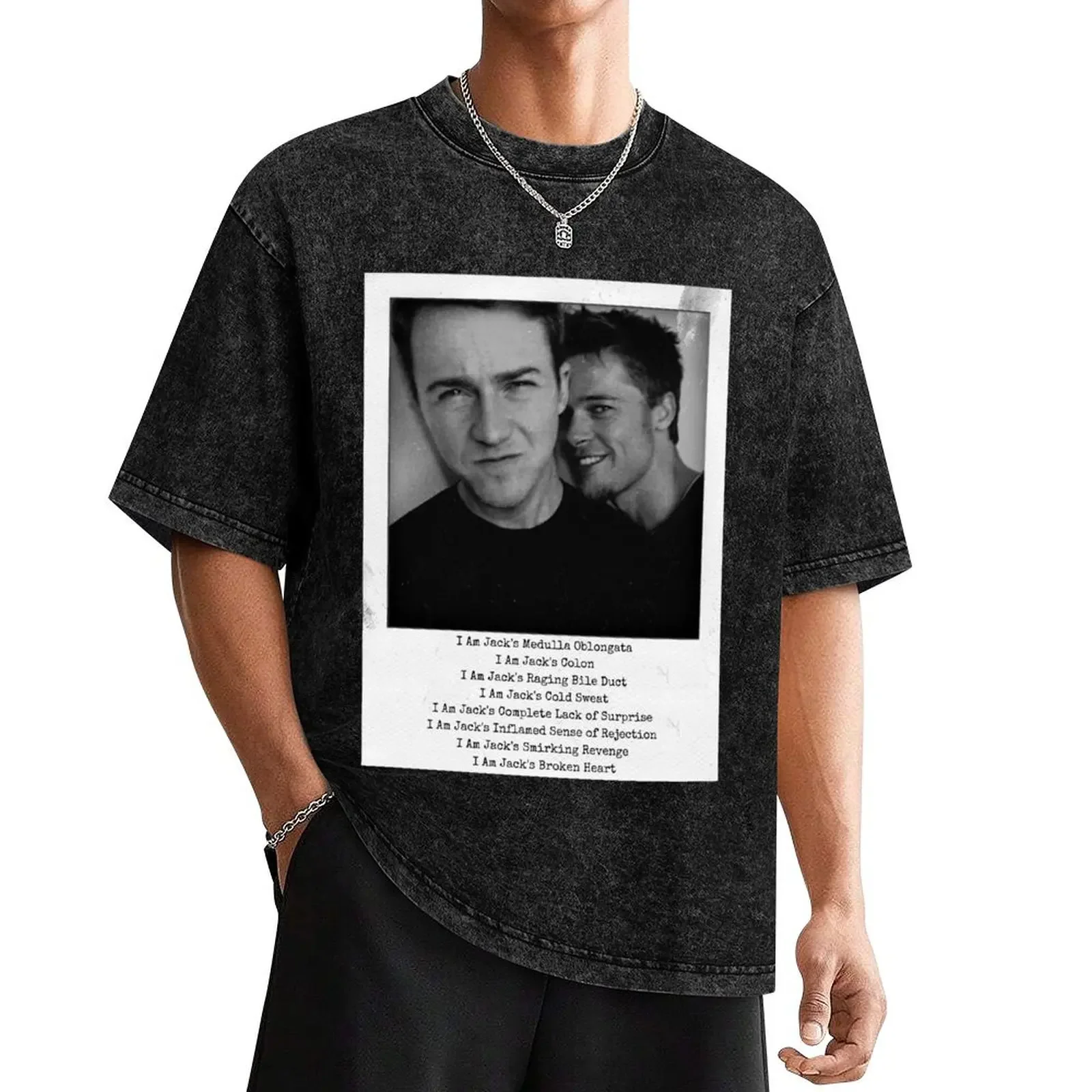 Fight Club - Narrator and Tyler T-Shirt vintage sublime quick drying clothing for men