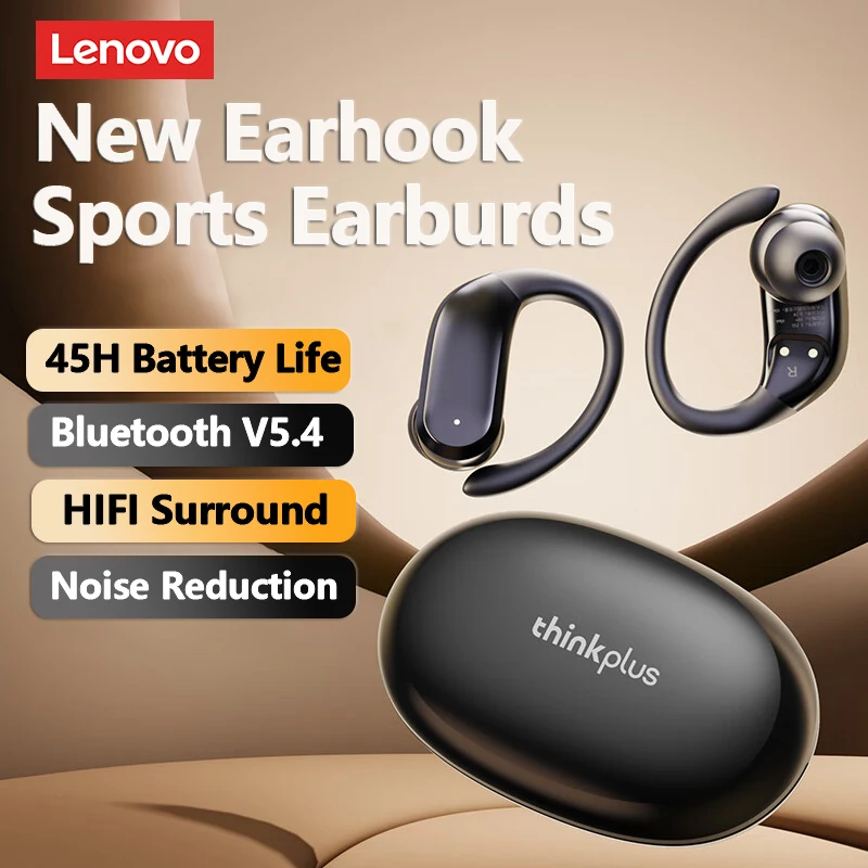 Lenovo XT55 LP75 XT80 Bluetooth 5.4 Wireless Earphones Long Battery Life HiFI Stereo Headphone Noise Cancelling Sport Headset