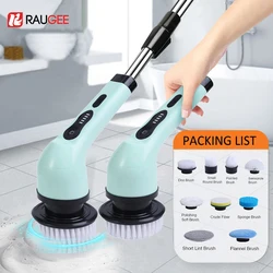 Electric Cleaning Brush Multifunctional Bathroom Kitchen Toilet Cleaning Brush 9 in 1 Household Window Rotating Cleaning Brush