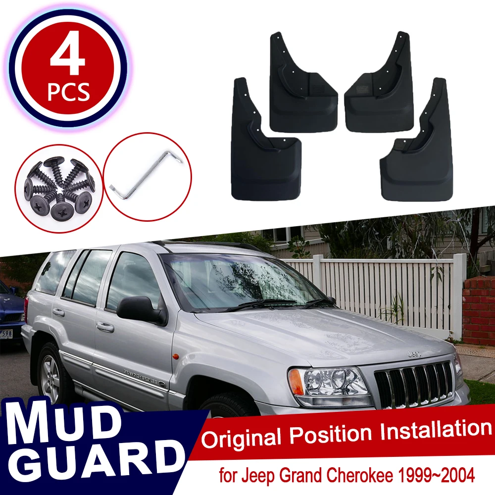 

Mudguard for Jeep Grand Cherokee 1999~2004 WJ Accessories Car Mud Flaps Front Rear Wheel Splash Guard Fender Mudflap Screws 4PCS