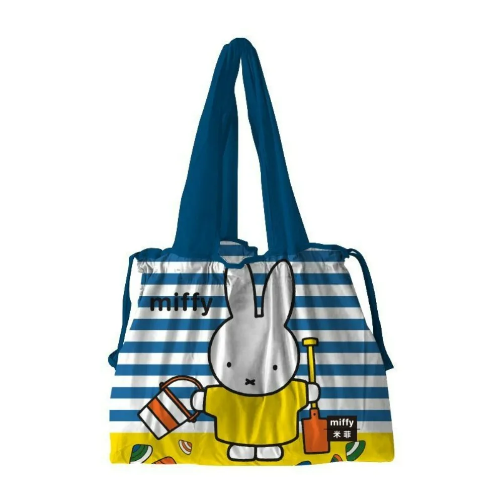 Miffy Handheld Shoulder Drawstring Bag Ultra Light Large Capacity Foldable Eco Shopping Bag Portable Storage Pouch Durable Gift view 3