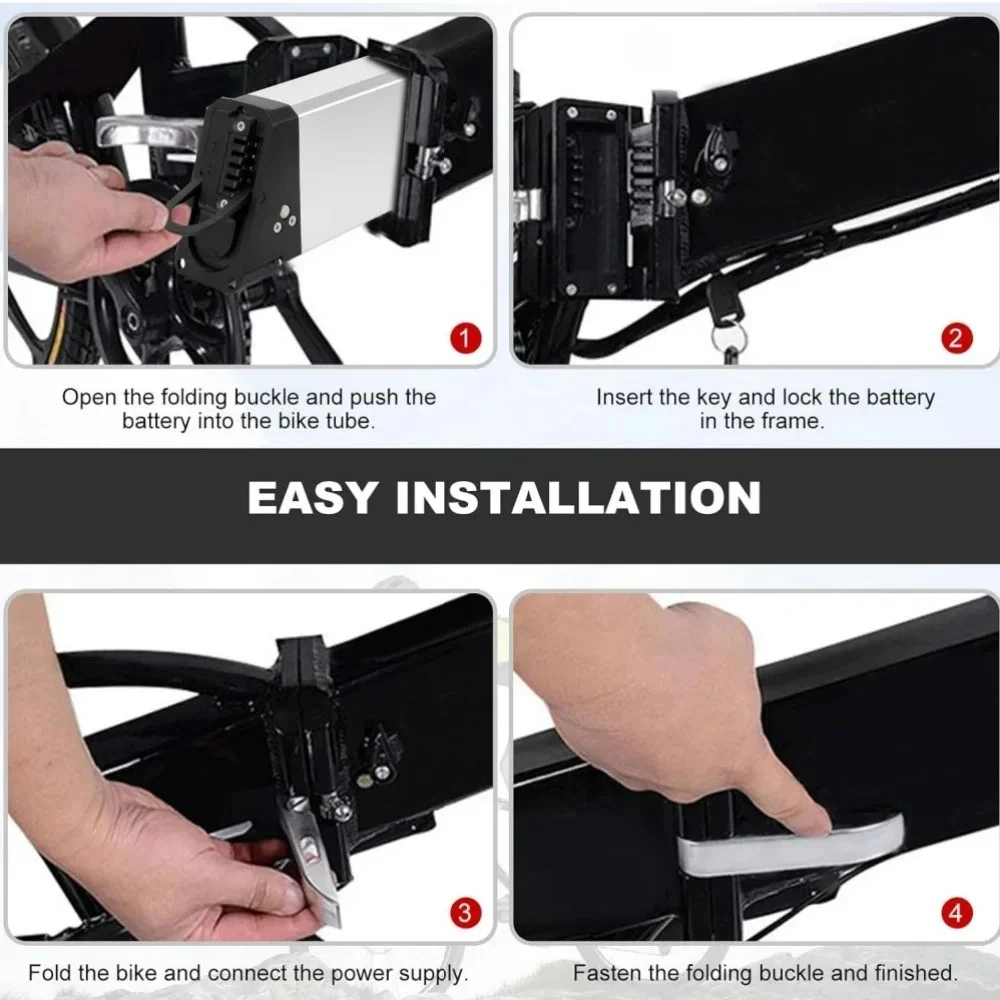 52V/48V/36V Foldable Ebike Battery (10.4Ah 12.8Ah 14Ah 17.5Ah) DCH-003 DCH-006 DCH-009 for Engwe Samebike Electric Bicycle.