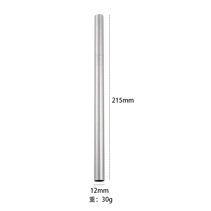 304 Stainless Steel Straw Reusable Metal Straws 12mm Diameter Bubble Tea Milkshake Drinking Creative Home Restaurant Straw