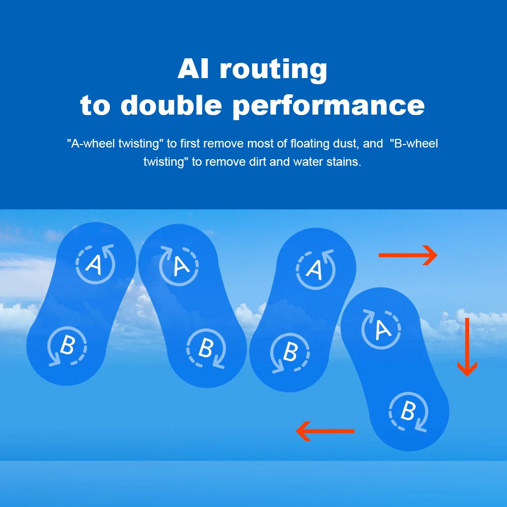 PuRuiKai 2025 Robotic Window Cleaner – AI-Powered Streak-Free for Glass/Patio Doors/Tiles Ultra-Quiet & Remote Control PRK-309