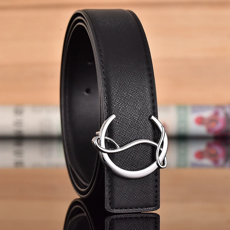 3.8cm High Quality Leather Men Belt Luxury Brand Designer Waistband Suit Jeans Formal Wear Famous Brand Waist Seal Belts