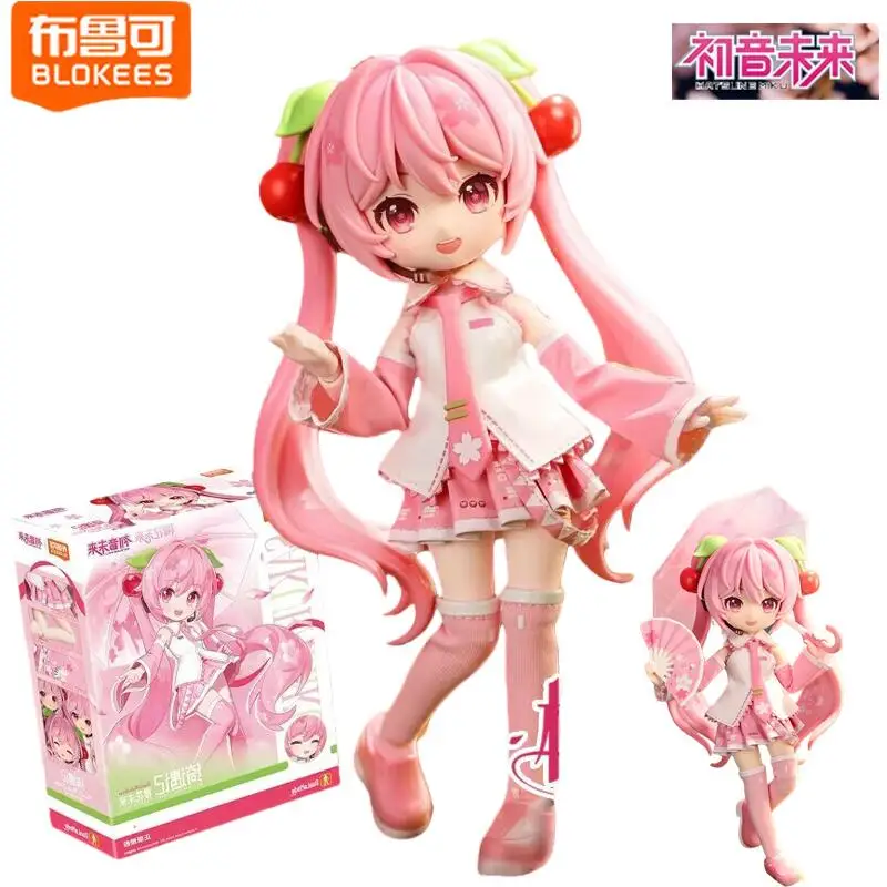 original-blokees-hatsune-miku-miracle-cherry-blossom-future-clothing-anime-figure-assembled-movable-girls-birthday-toy-gifts