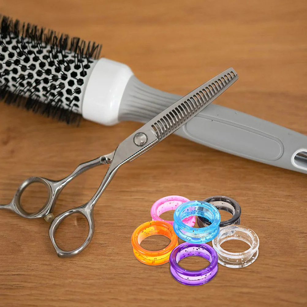 

18Pcs Colorful Soft Silicone Finger Rings Thumb Inserts Scissors Grips for Barber Haircutting Pet Grooming Shears Accessories
