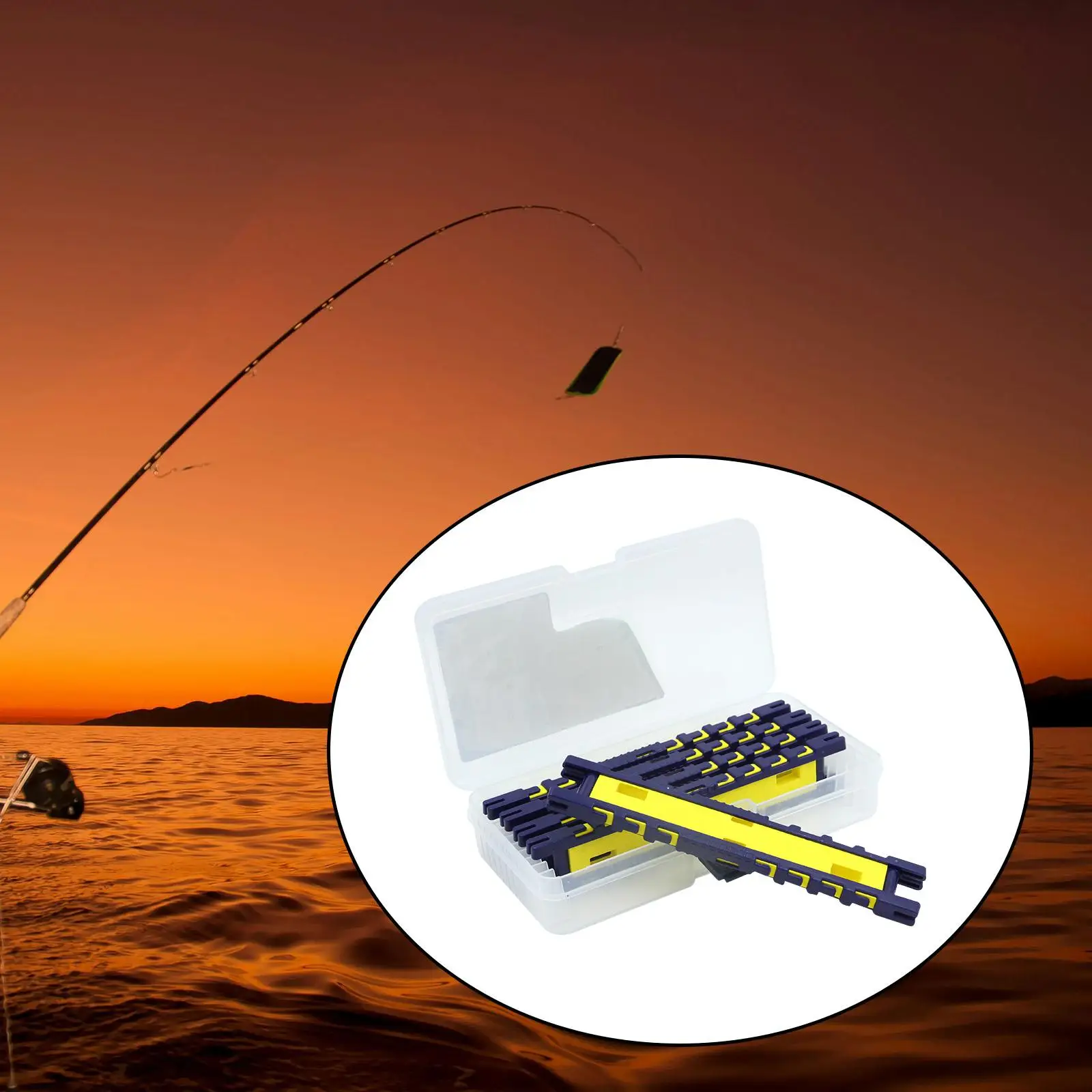 

Держатель для рыболовных поводков и крючков, легко переносимый, прочный органайзер для лески и поводков, водонепроницаемый, с кейсом для снастей