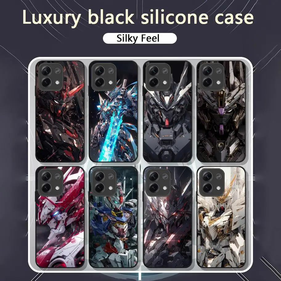 Robot G-Gundam Anime Phone Case For Xiaomi Redmi Note 13,12,11, 10 Pro Plus S,  5G, 12S, Soft Black Phone Cover