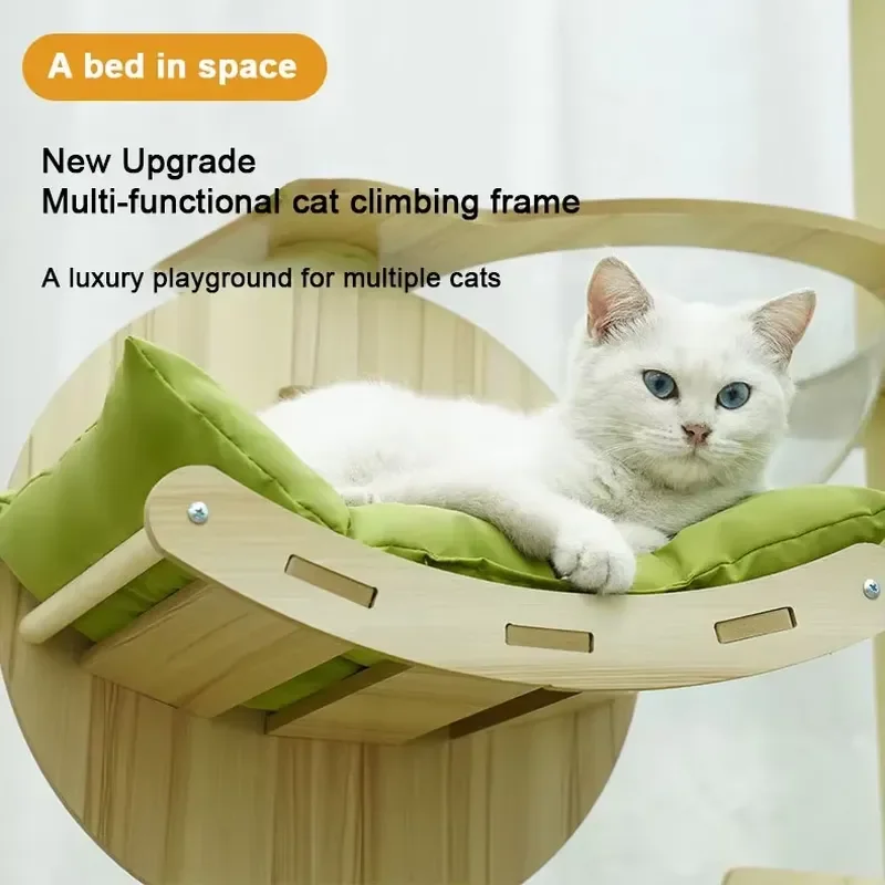 Factory direct sales avocado green cat climbing frame removable toy multi-functional cat litter pet supplies cat tree