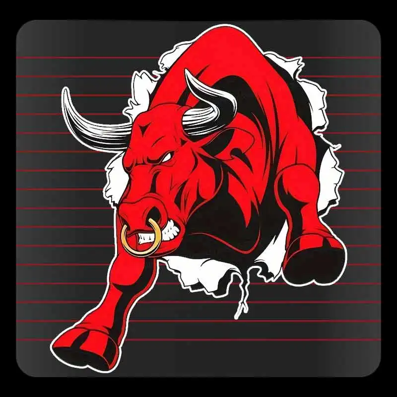 

​Angry Bull Car Sticker Vinyl Decal Waterproof Rear Window Motorcycle Campervan Bumper Truck Laptop Decoration SH1033