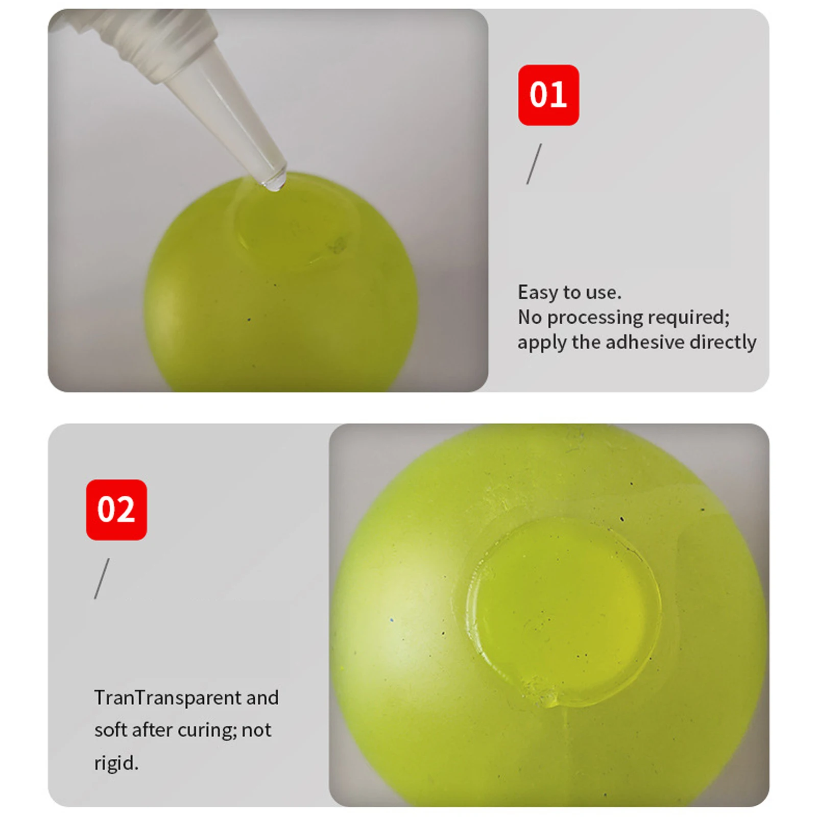 20ML/60ML TPR Glue Squishies Toys Adhesive Glue 0° Room Temperature Curing Adhesive Toy Repair Glue For Stress Ball Repairs