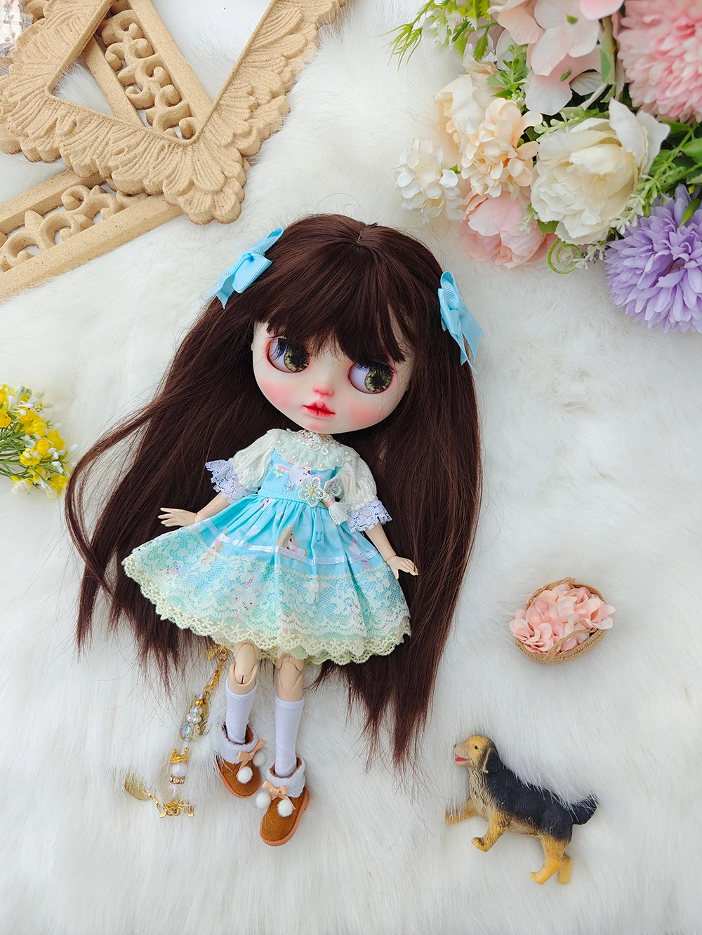 New Blythe Doll clothes Multi colored   handmade  OB22 OB24 AZONE Blythe Doll Accessories Dress blythe clothing