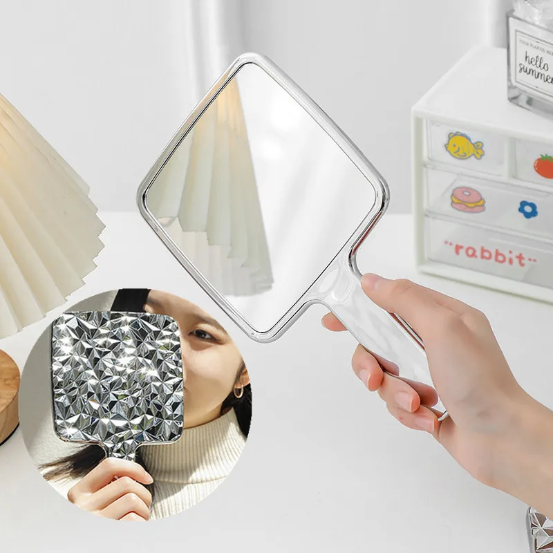 1 pz quadrato mini specchio cosmetico da tavolo tenuto in mano specchi per il trucco strumenti portatili per il trucco di bellezza da viaggio durevoli